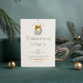 Gold Beige Elegant Invitation de Noël de luxe