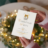 Gold Beige Elegant Invitation de Noël de luxe