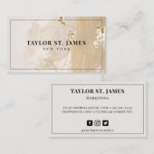 Gold Beige Rustisch Visitekaartje (Voorkant / Achterkant)