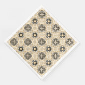 Gold, beige, Taupe en Black Gemstone Pattern Servet (Hoek)