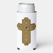 Gold Bejeweled Celtic Style Cross  (Seltzer Voorkant)