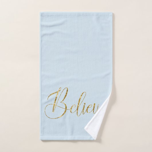 Gold Believe Winter Blue (Serviette à main)