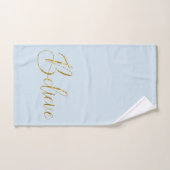 Gold Believe Winter Blue Bad Handdoek (Handdoek)