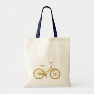 Gold Bicycle Beach Cruiser Cute en Simple Tote Bag