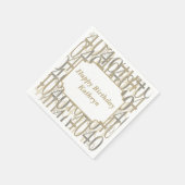 Gold Big 40 persoonlijke feestdag Servetten (Hoek)