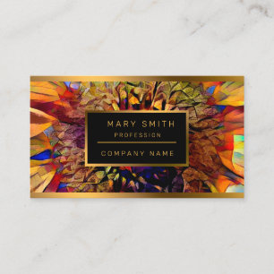 Gold Big Sun Sunflower Elegant Collectie Visitekaartje