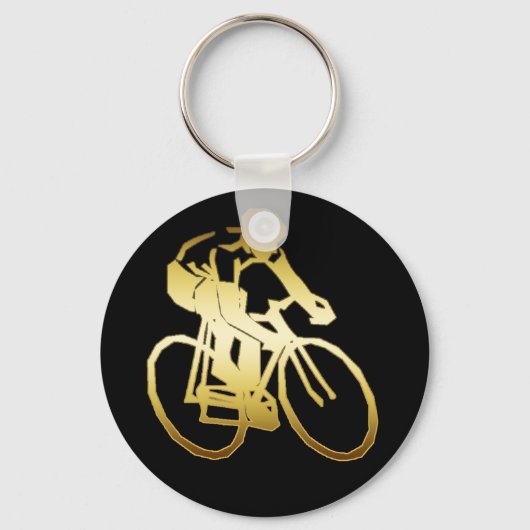 GOLD BIKE RIDER SLEUTELHANGER (Voorkant)