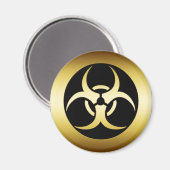 GOLD BIO-HARZARD SYMBOL MAGNEET (Voorkant / Achterkant)