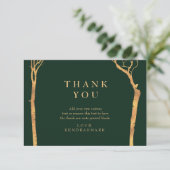 Gold Birch Tree Merci Cartes (Debout devant)