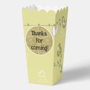 Gold Birds Baby shower Favor Boxes Bedankdoosjes