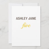 Gold Birthday Uitnodiging (Achterkant)