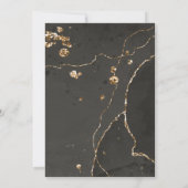 Gold Black 31st Birthday Invitation Kaart (Achterkant)