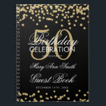 Gold Black 50e Anniversaire Livre d'hôtes Confetti<br><div class="desc">Elégante 50e anniversaire de la Parties scintillant d'or Confetti sur le modèle noir. Facile à utiliser et facile à personnaliser. Commandez aujourd'hui !</div>