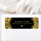 Gold & Black 50e Mariage Anniversaire Étiquette de (En situation)