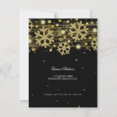 Gold Black 50th Birthday Save Date Winter Kaart (Achterkant)