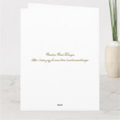 Gold Black 50th Wedding Jubileum 8,5x11 Kaart (Achterkant)