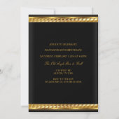 Gold & Black 60th Birthday Party Invitation (Dos)