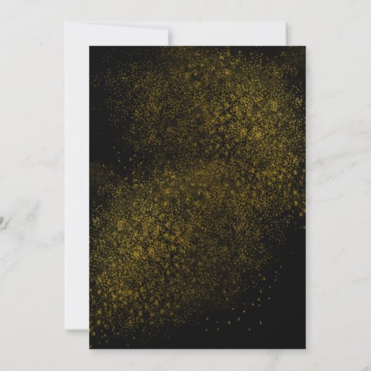 Gold & Black 61st-69th Birthday Party Invitations (Dos)