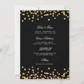 Gold Black 70th Birthday Bewaar de datum en detail Kaart (Achterkant)