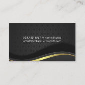 Gold Black -  Abstracte achtergrond Visitekaartje (Achterkant)