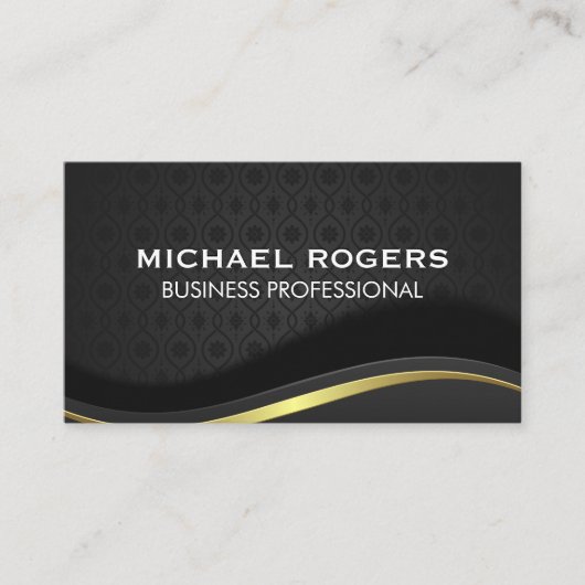 Gold Black -  Abstracte achtergrond Visitekaartje (Voorkant)