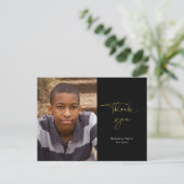 Gold & Black Afstuderen Hartelijk dank voor uw fot Briefkaart (Staand voorkant)