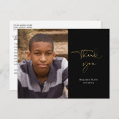 Gold & Black Afstuderen Hartelijk dank voor uw fot Briefkaart (Voorkant / Achterkant)