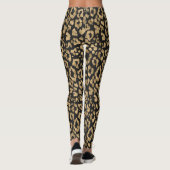 Gold/Black Animal Print Women's Leggings (Achterkant)