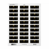 Gold & Black Art Deco Gatsby Roaring 20 elegant Etiket (Full Sheet)