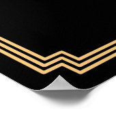 Gold Black Art Deco Wedding Seating Chart Poster (Hoek)