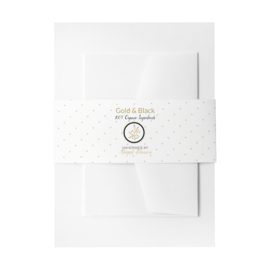 Gold & Black Artisan Soap Band Wrap Packaging Uitnodigingen Wikkel (Voorkant Voorbeeld)