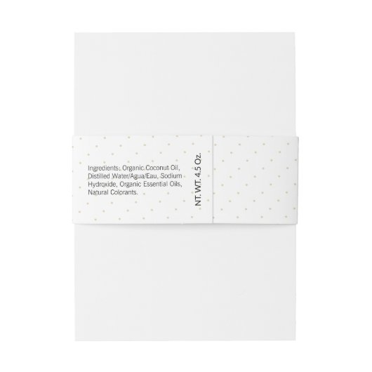 Gold & Black Artisan Soap Band Wrap Packaging Uitnodigingen Wikkel (Achterkant Voorbeeld)