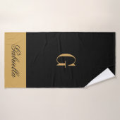 Gold Black Badhanddoek (Badhanddoek)