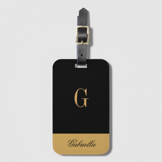 Gold Black Bagagelabel (Voorkant (verticaal))