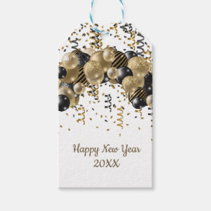 Gold Black Balloons Confetti New Years Eve Party Cadeaulabel