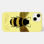 GOLD BLACK BUMBLEBEE CALLIGRAPHY TEKST SHINY BEE Case-Mate iPhone CASE (Achterkant (horizontaal))