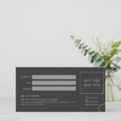Gold & Black Business Gift Certificate Kaart (Staand voorkant)