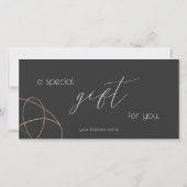 Gold & Black Business Gift Certificate Kaart (Achterkant)