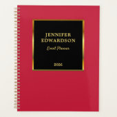 Gold black cardinal red professional business planner (Voorkant)