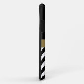 GOLD BLACK CHEVRON MONOGRAM iPhone 5 Hoesje (Achterkant/rechts)