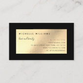 Gold & Black Chic Moderne Carte de visite élégant (Dos)