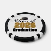 Gold Black Class of 2026 Graduation Party Poker Chips (Enkel)