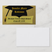 Gold & Black Classy-kaart voor gepersonaliseerde g Contactkaartje (Voorkant / Achterkant)