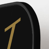 Gold Black College Monogram Pickleball Paddle (Links Detail)