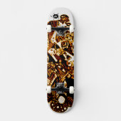 Gold Black Cool Skateboard (Voorkant)