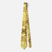 Gold Black Crinkle Stropdas (Voorkant)