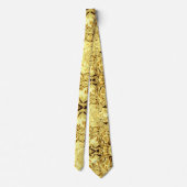 Gold Black Crinkle Stropdas (Achterkant)
