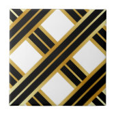 Gold Black Crist Cross Pattern Tegeltje (Voorkant)