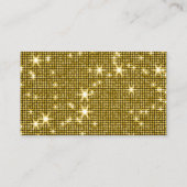 GOLD BLACK DISCO THÈME SPARKLE CARTE DE VISITE (Dos)