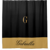 Gold Black Douchegordijn (Voorkant)